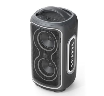 B72  portable Bluetooth speaker features party lights, dual subwoofers, IP65 water resistance, and wireless Bluetooth 5.4