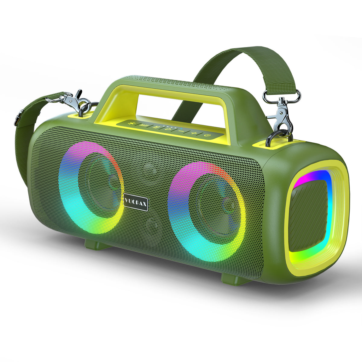 B54 portable Bluetooth speaker, dual subwoofers, IP65 waterproof design, disco light, Bluetooth 5.3